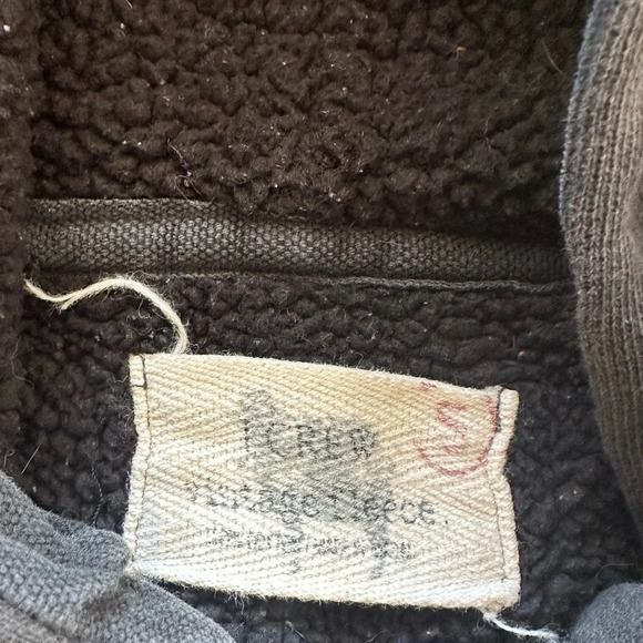 J.Crew Black Toggle Fleece Lined Hoodie Sweatshirt Size Small - Picture 6 of 6